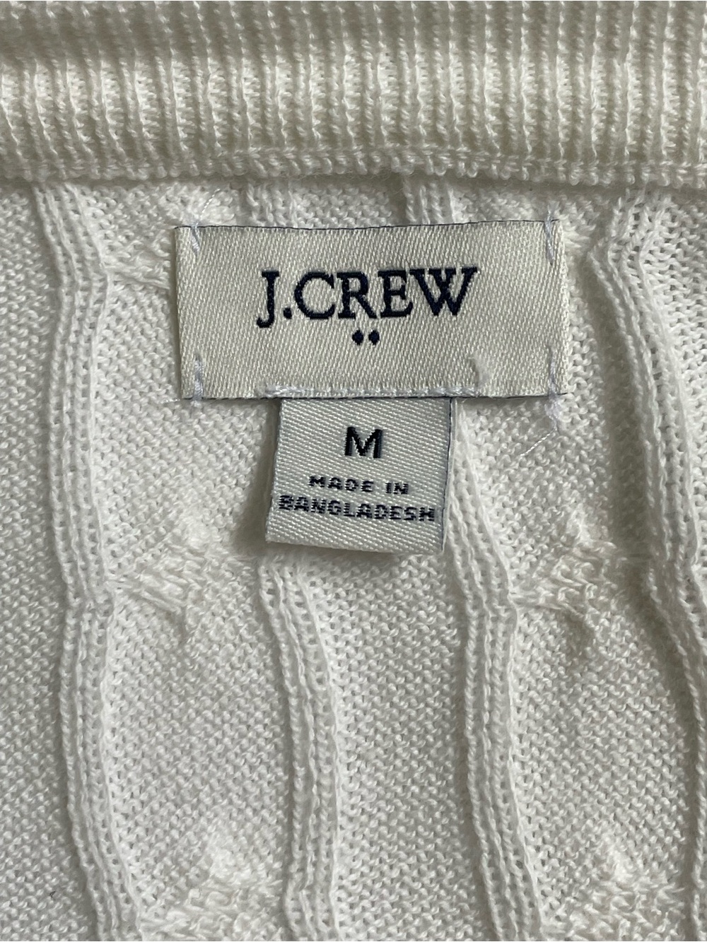 J. Crew Ivory Cable-Knit Button Cardigan - Picture 2 of 3